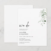 Floral We doen een huwelijksuitnodiging Kaart (Voorkant / Achterkant)