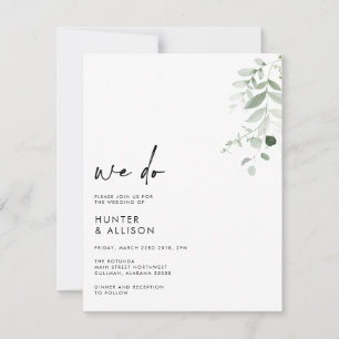 Floral We doen een huwelijksuitnodiging Kaart
