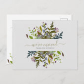 Floral We hebben de nieuwe aankondiging van het sc Briefkaart (Voorkant / Achterkant)