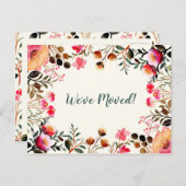 Floral We hebben de nieuwe mededeling 'Thuisbewegi Briefkaart (Voorkant / Achterkant)