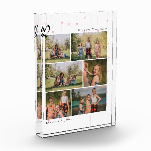 Floral We houden van je familie Abuela Foto Collag (Links)