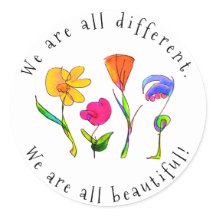 Floral We zijn allemaal anders & mooie diversiteit