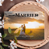 Floral We zijn getrouwd Wedding aankondiging Briefkaart