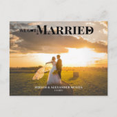 Floral We zijn getrouwd Wedding aankondiging Briefkaart (Voorkant)