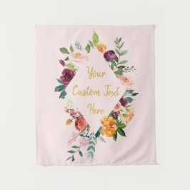 Floral Weddenschap Achtergrond Ontvang Foto Booth  Wandkleed