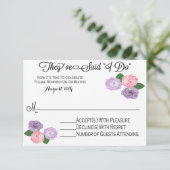 Floral Weddenschap Alleen RSVP-kaart RSVP Kaartje (Staand voorkant)