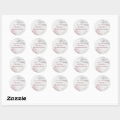 Floral Weddenschap Bedankt Classic Round Sticker (Vel)