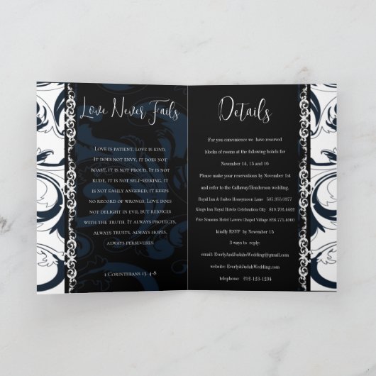  Floral Weddenschap Black & White (Binnen)