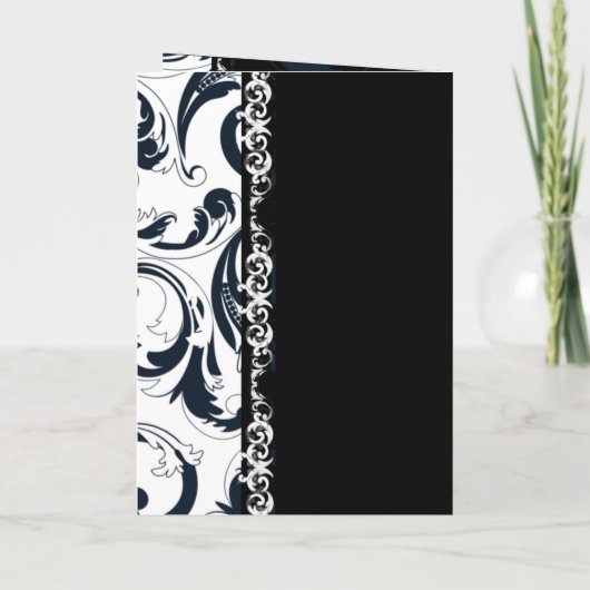  Floral Weddenschap Black & White (Achterkant)