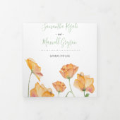 Floral Weddenschap Drieluik Uitnodiging (Cover)