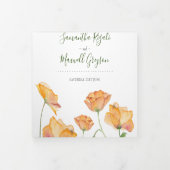 Floral Weddenschap Drieluik Uitnodiging (Cover)