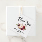 Floral Weddenschap in het script van Brush Bedankjes Labels (In situ)