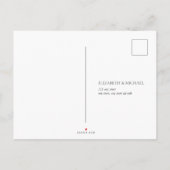 Floral Weddenschap RSVP in White Grey Green Waterv Uitnodiging Briefkaart (Achterkant)