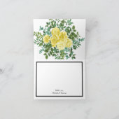 Floral Weddenschap van Light Yellow Peony Roos Dan Bedankkaart (Binnen)