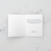 Floral Weddenschap van Navy Blue Silver-Waterverf Bedankkaart (Binnen)