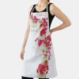 Floral Weddenschap White Pink Paperflower Schort