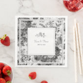 Floral Weddenschappen & Date Classic Servet (Insitu)