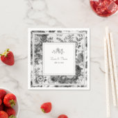  Floral Weddenschappen Datum Klassieke cocktail Servet (Insitu)