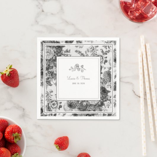  Floral Weddenschappen Datum Klassieke cocktail Servet (Insitu)