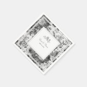  Floral Weddenschappen Datum Klassieke cocktail Servet (Hoek)