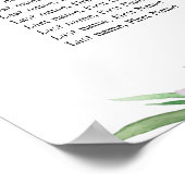 Floral Wedding 16 Tafelzitje Poster (Hoek)