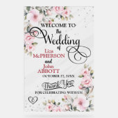  Floral Wedding Acryl Bord (Voorkant)
