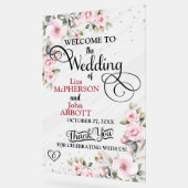  Floral Wedding Acryl Bord (Hoek)