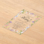 Floral Wedding Acryl Uitnodigingen (Laagn)