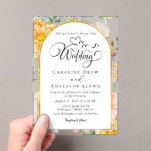 Floral Wedding Acrylic Invitations Acryl Uitnodigingen (Insitu (Draagbaar))