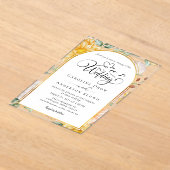 Floral Wedding Acrylic Invitations Acryl Uitnodigingen (Laagn)
