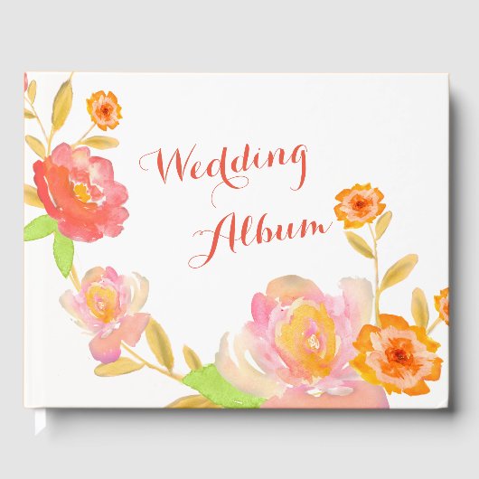 Floral Wedding Album Gastenboek (Voorkant)