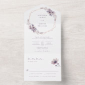 Floral Wedding All In One Uitnodiging (Binnen)