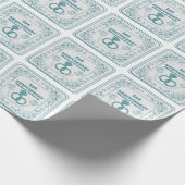 Floral wedding Anniversary Customizable year Cadeaupapier (Hoek)