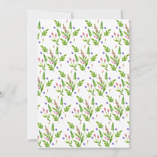 Floral Wedding Announcement: "We zijn getrouwd" Kaart (Achterkant)