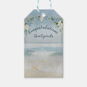 Floral Wedding Arch met Nautical Net Cadeaulabel (Voorkant)