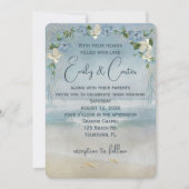 Floral Wedding Arch met Nautical Net Kaart (Voorkant)