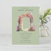 Floral Wedding Arch Vrijgezellenfeest Kaart (Staand voorkant)