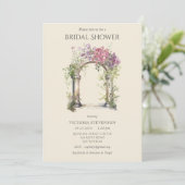 Floral  Wedding Arch Vrijgezellenfeest Kaart (Staand voorkant)