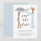Floral Wedding Arch | Waterverf De datum opslaan Save The Date (Voorkant / Achterkant)