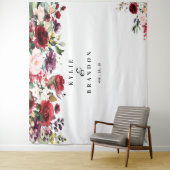 Floral Wedding Backdrop, Photo Booth Sign Wandkleed (In situ)