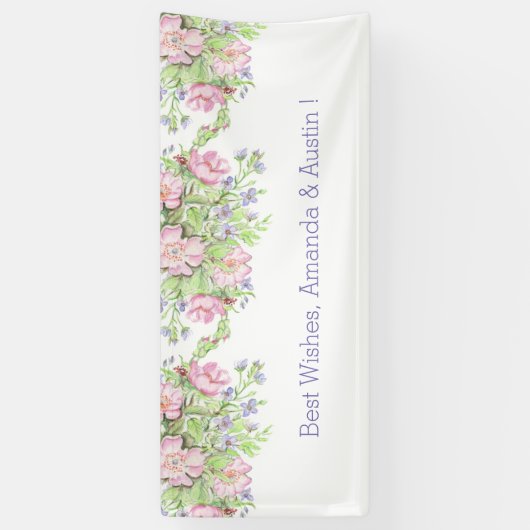 Floral Wedding Banner (Verticaal)