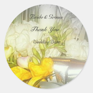 Floral Wedding Bedankt Sticker