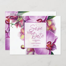 Floral Wedding Bewaar de datum Foto & QR-code