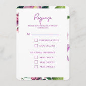 Floral Wedding Bewaar de datum met foto Informatiekaartje (Achterkant)