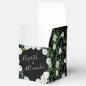 Floral Wedding Black and White Rose Bedankdoosjes (Geopend)