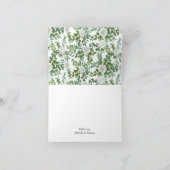 Floral Wedding Black and White Rose Bedankkaart (Binnen)