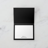 Floral Wedding Black and White Rose Bedankkaart (Binnen)