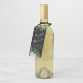 Floral Wedding Black and White Rose Flessenhanger (Schuin)