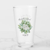 Floral Wedding Black and White Rose Glas (Achterkant)
