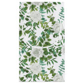 Floral Wedding Black and White Rose Klein Cadeauzakje (Achterkant)